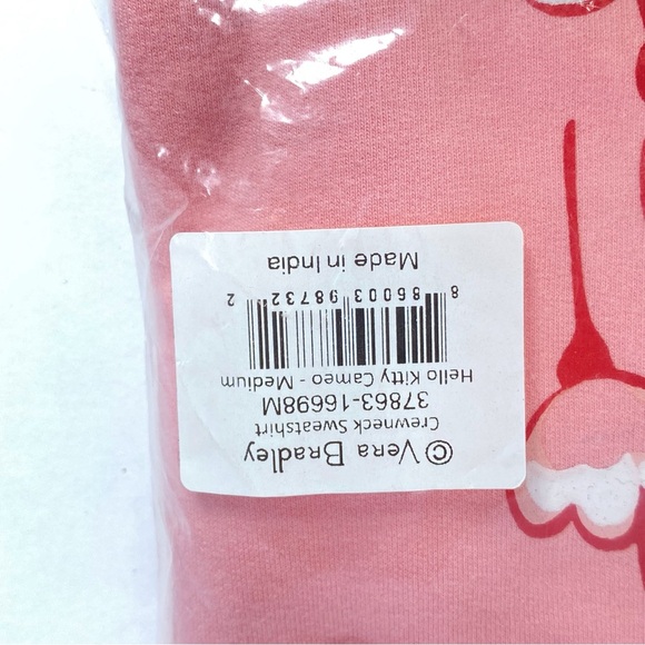 Vera Bradley Hello Kitty Colab Pink Sweatshirt long sleeve Tee - Picture 5 of 13